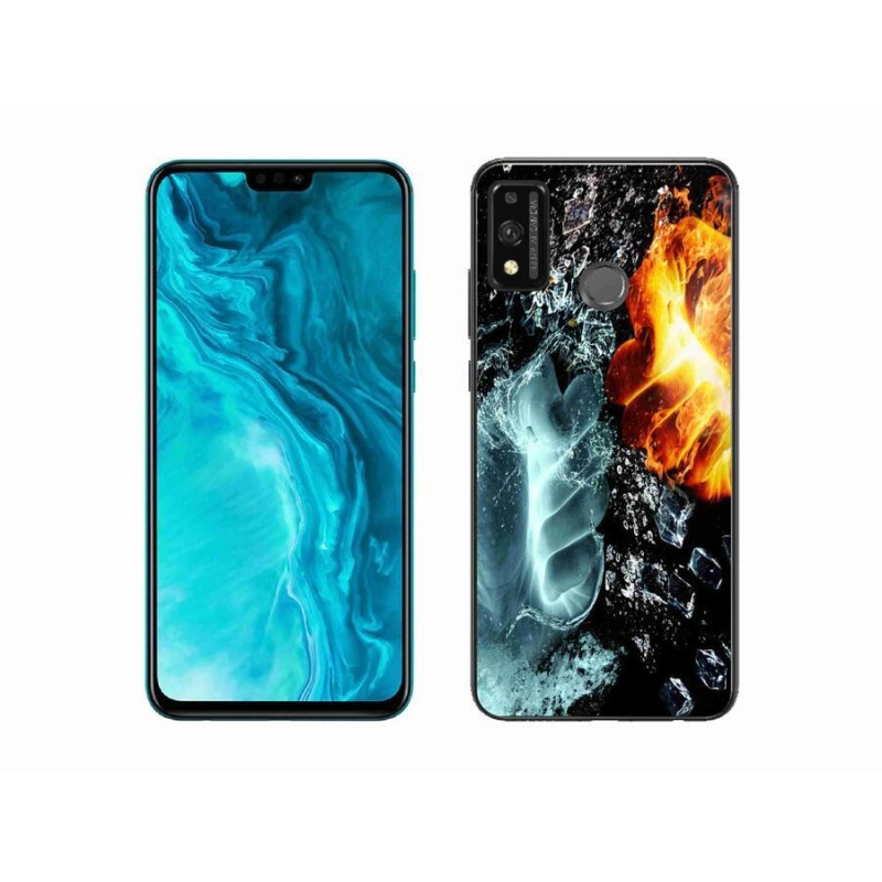 Zselés borítás mmCase a Honor 9X Lite számára - víz és tűz