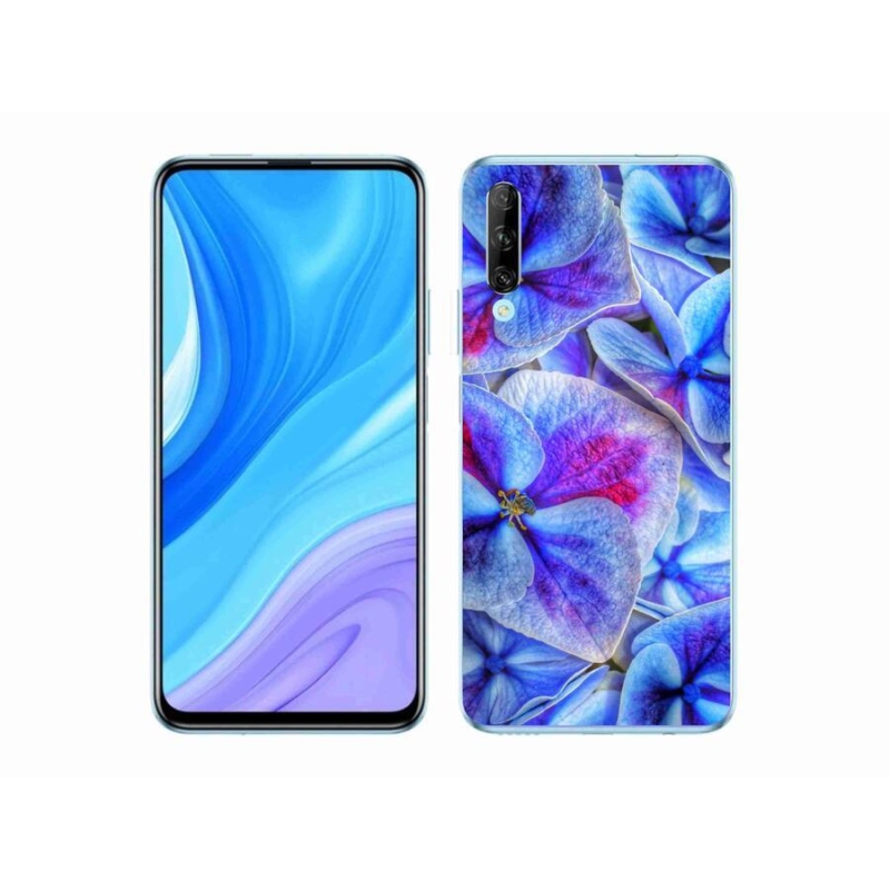 Zselés borítás mmCase a Honor 9X Pro készülékhez - kék virágok 1