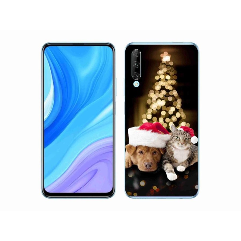 Gél borító mmCase a Honor 9X Pro-hoz - Karácsonyi kutya és macska