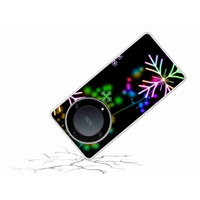 Zselés borítás mmCase a Honor Magic 5 Lite 5G számára - színes pelyhekkel