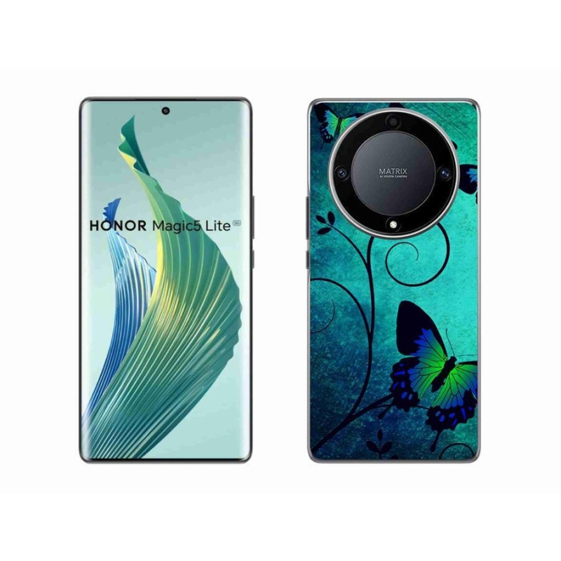 Gél borító mmCase a Honor Magic 5 Lite 5G számára - színes pillangók
