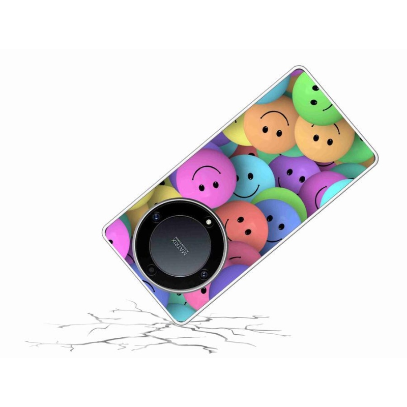 Gél borítás mmCase a Honor Magic 5 Lite 5G számára - színes smiley-k