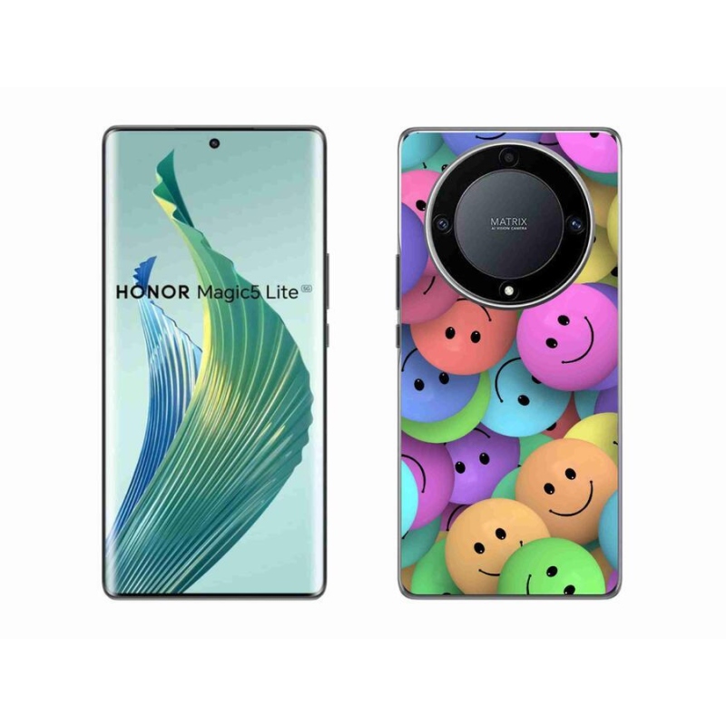 Gél borítás mmCase a Honor Magic 5 Lite 5G számára - színes smiley-k