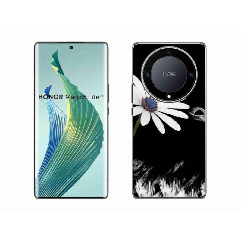 Gél borítás mmCase a Honor Magic 5 Lite 5G számára - fehér virág