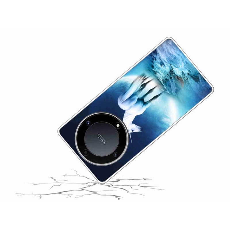 Zselés borítás mmCase Honor Magic 5 Lite 5G - fehér egyszarvúhoz