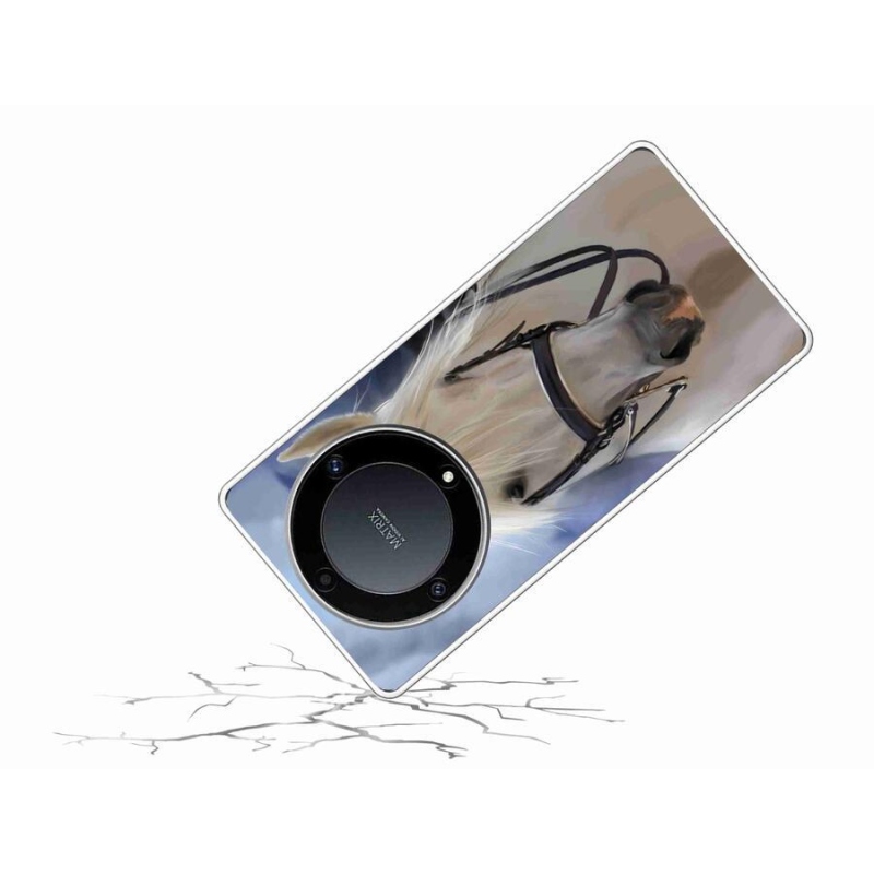 Zselés borítás mmCase a Honor Magic 5 Lite 5G számára - fehér ló