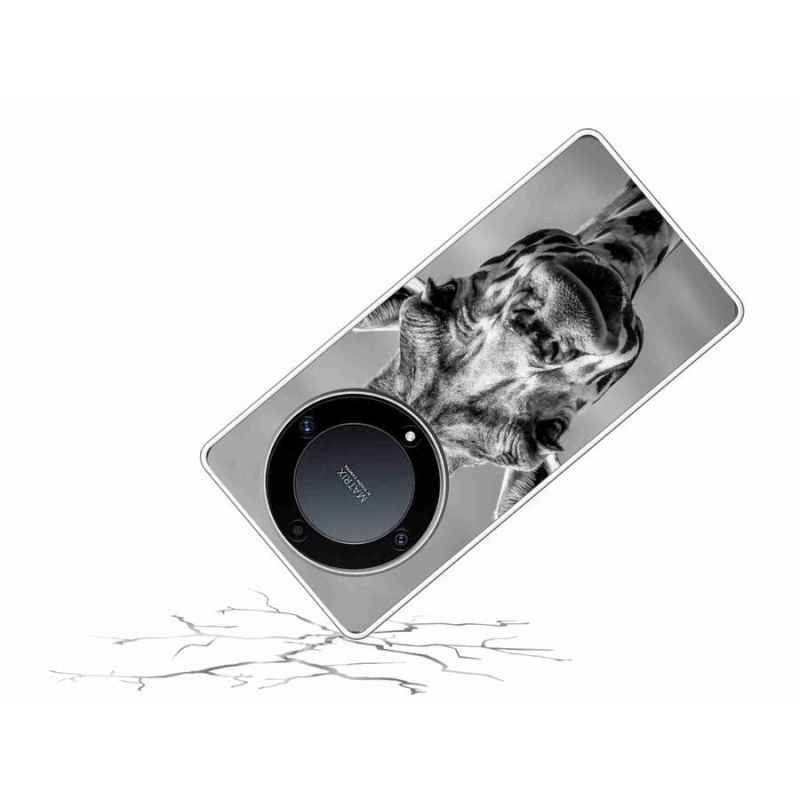 Zselés borítás mmCase a Honor Magic 5 Lite 5G készülékhez - fekete-fehér zsiráf