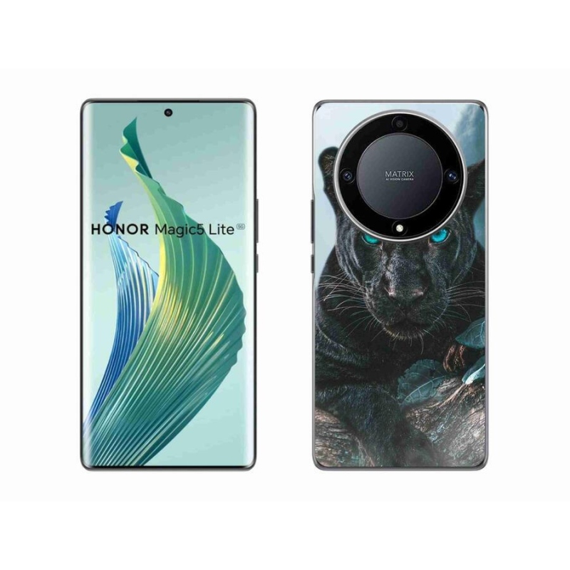 Gél borítás mmCase a Honor Magic 5 Lite 5G készülékhez - fekete párduc