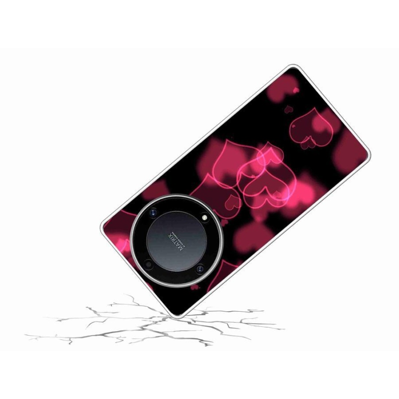 Gél borítás mmCase a Honor Magic 5 Lite 5G készülékhez - piros szívek