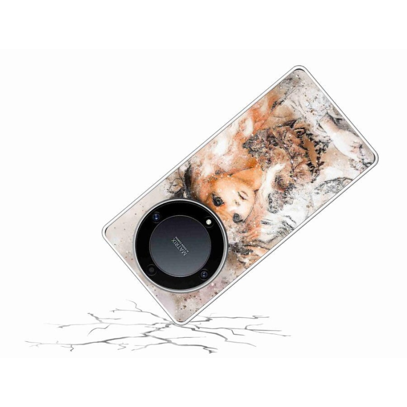 Gél borító mmCase a Honor Magic 5 Lite 5G számára - kalapos lány