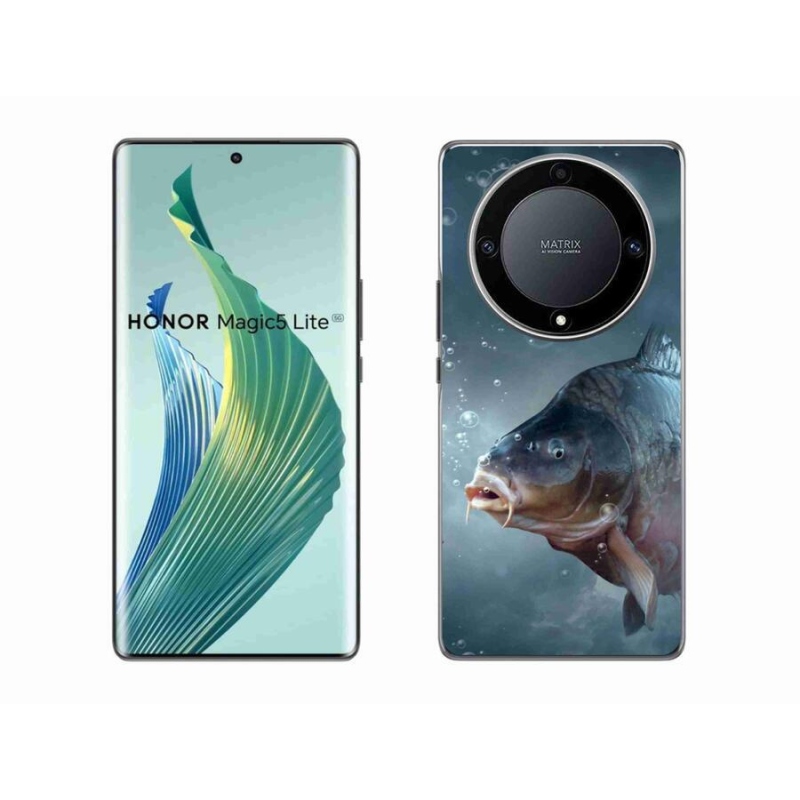 Gél borítás mmCase a Honor Magic 5 Lite 5G számára - ponty és buborékok