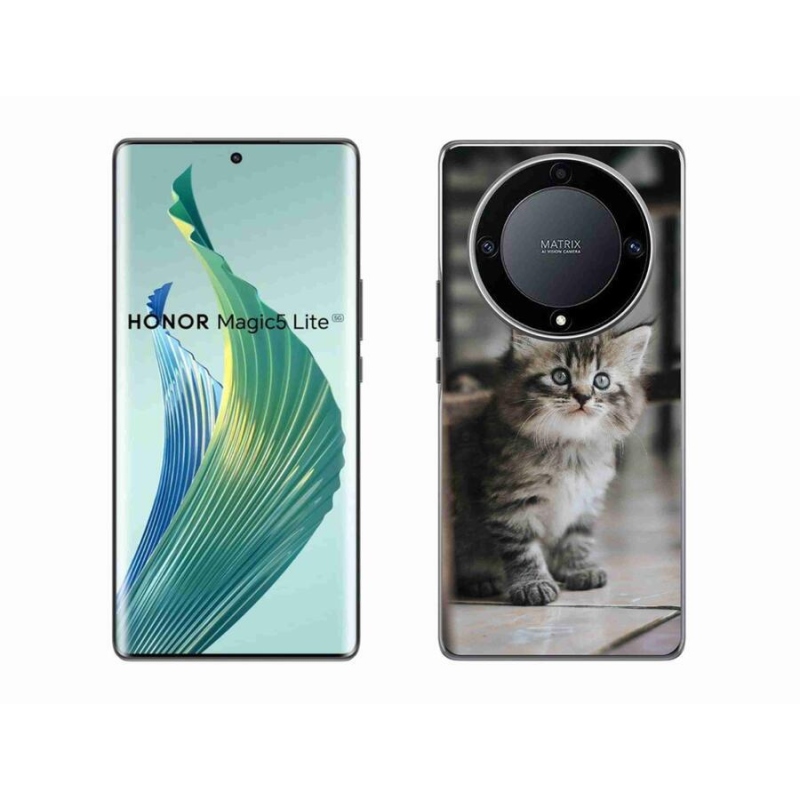 Gél borítás mmCase a Honor Magic 5 Lite 5G számára - cica