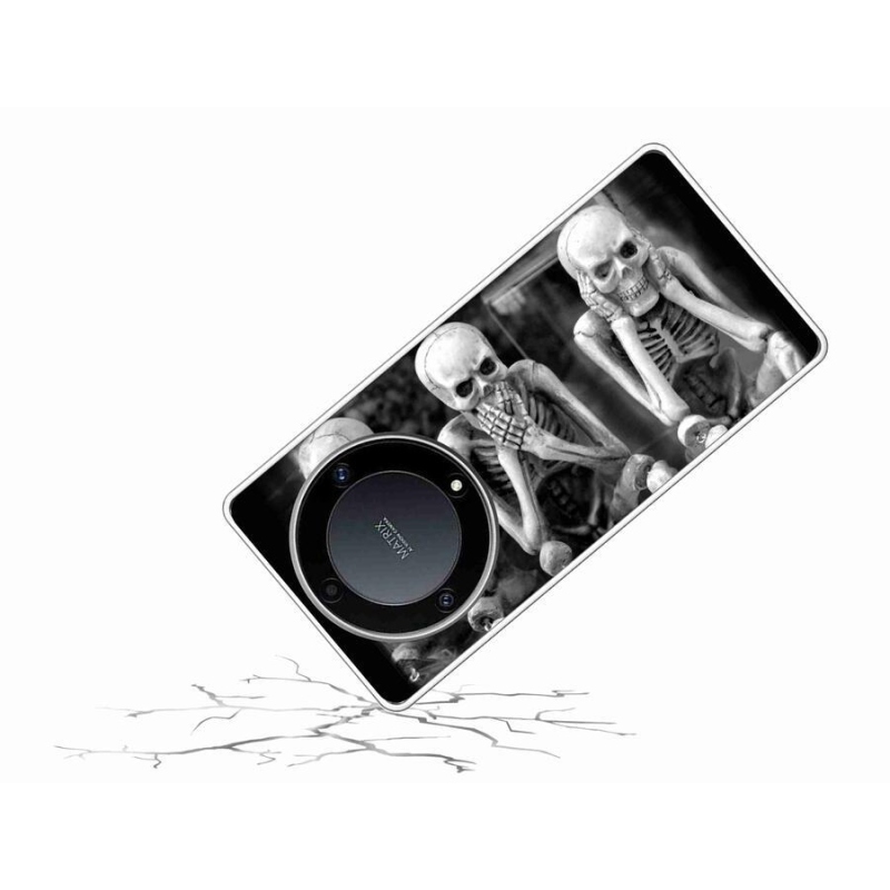 Gél borítás mmCase a Honor Magic 5 Lite 5G számára - csontvázak