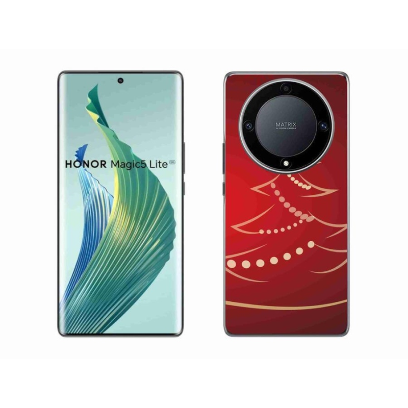 Gél borító mmCase a Honor Magic 5 Lite 5G számára - karácsonyfa karikatúra