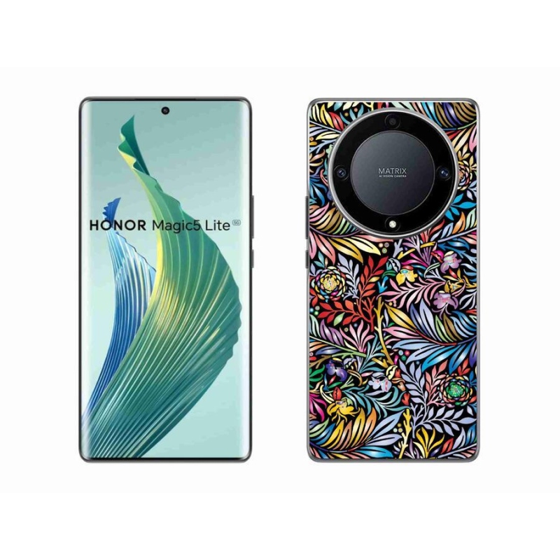 Gél borító mmCase a Honor Magic 5 Lite 5G számára - virágok 5