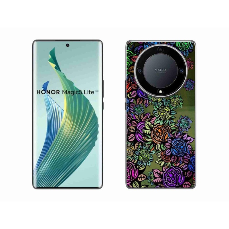 Gél borító mmCase a Honor Magic 5 Lite 5G számára - virágok 6