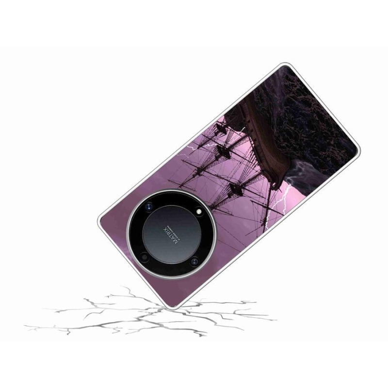 Zselés borítás mmCase a Honor Magic 5 Lite 5G számára - hajó a viharban