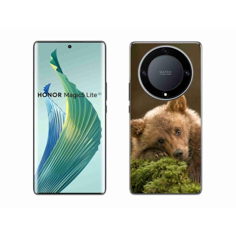Zselés borítás mmCase a Honor Magic 5 Lite 5G számára - medve