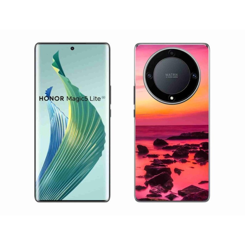 Gél borítás mmCase a Honor Magic 5 Lite 5G számára - tenger és ragyogás