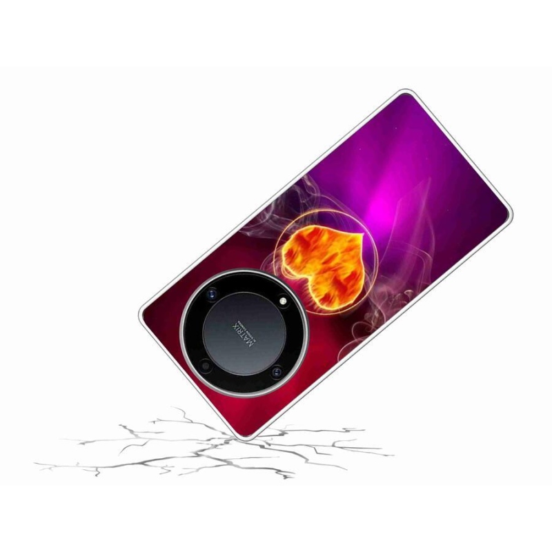 Gél borítás mmCase a Honor Magic 5 Lite 5G számára - tüzes szív