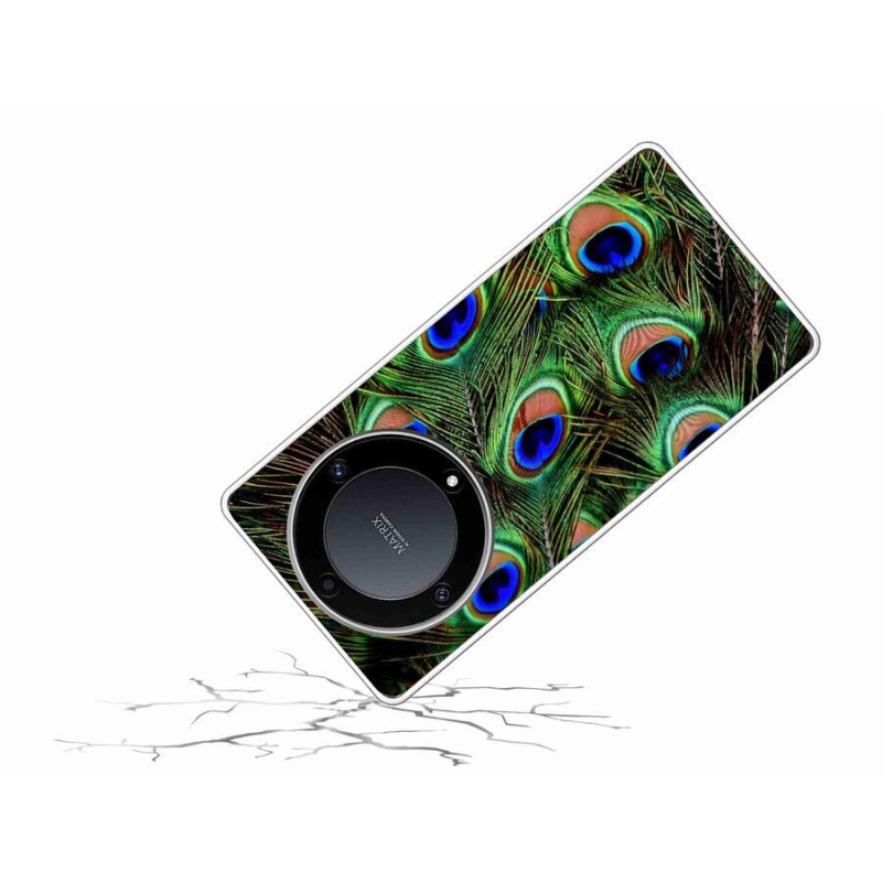 Zselés borítás mmCase a Honor Magic 5 Lite 5G számára - pávatoll