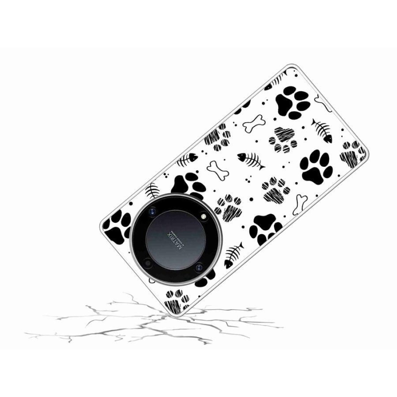 Gél borítás mmCase a Honor Magic 5 Lite 5G számára - kutyamancsok 1