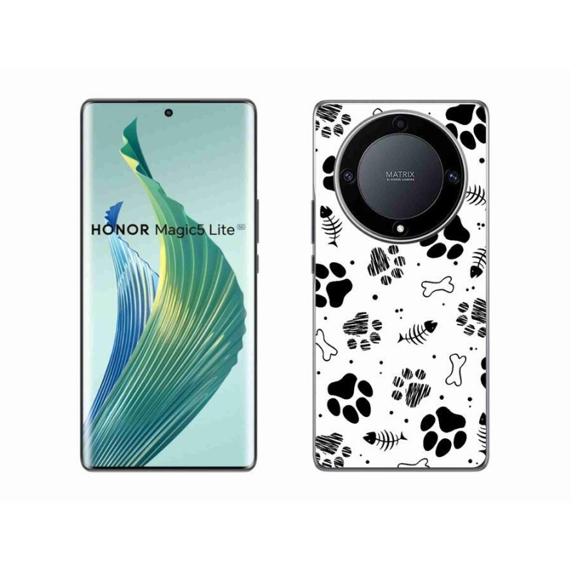 Gél borítás mmCase a Honor Magic 5 Lite 5G számára - kutyamancsok 1