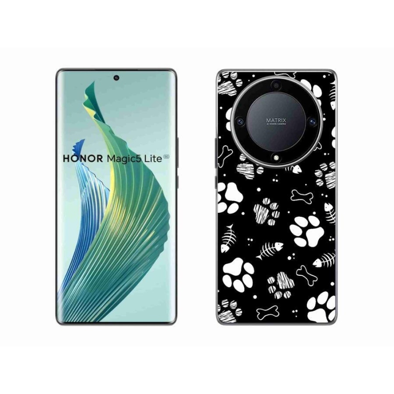 Gél borítás mmCase a Honor Magic 5 Lite 5G számára - kutyamancsok