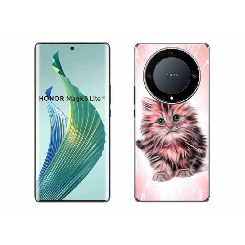 Gél borítás mmCase a Honor Magic 5 Lite 5G számára - aranyos cica