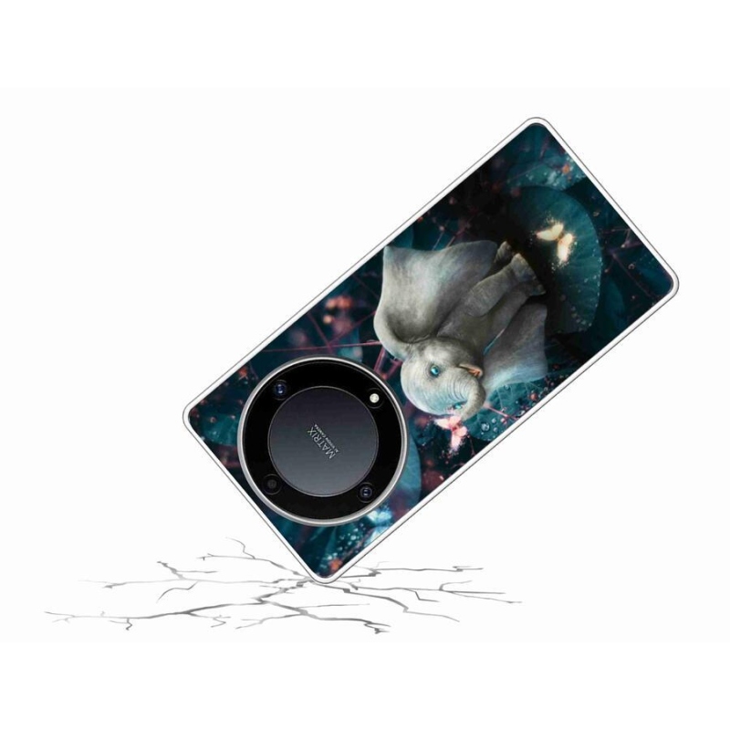 Gél borítás mmCase a Honor Magic 5 Lite 5G számára - aranyos elefánt