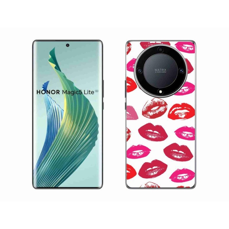 Gél borítás mmCase a Honor Magic 5 Lite 5G számára - ajkak