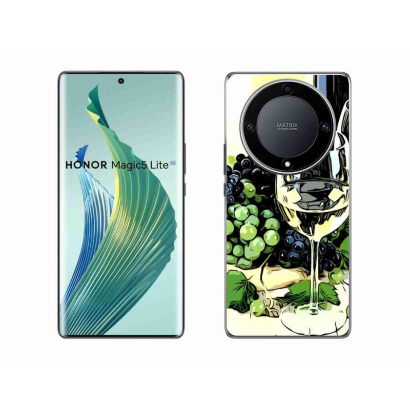 Gél borítás mmCase a Honor Magic 5 Lite 5G számára - pohár bor