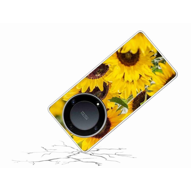Zselés borítás mmCase a Honor Magic 5 Lite 5G számára - Napraforgó