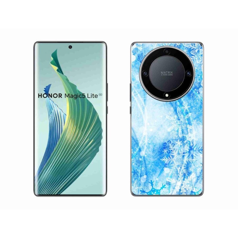 Gél borítás mmCase a Honor Magic 5 Lite 5G számára - hópelyhek