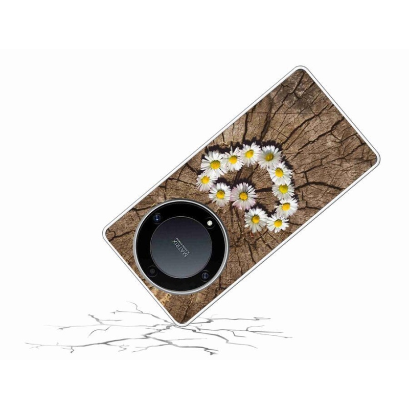 Zselés borítás mmCase a Honor Magic 5 Lite 5G számára - százszorszépek szíve