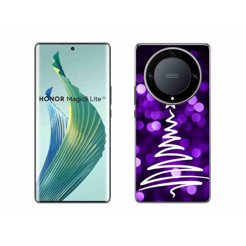 Zselés borítás mmCase a Honor Magic 5 Lite 5G számára - fa