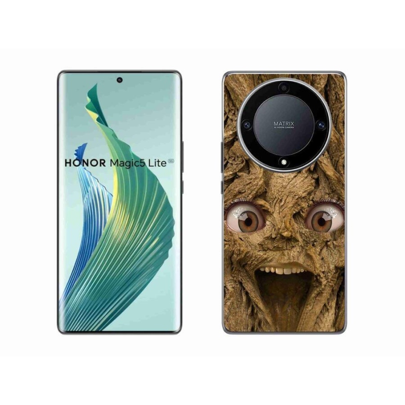 Gél borító mmCase a Honor Magic 5 Lite 5G számára - boldog fa szemekkel