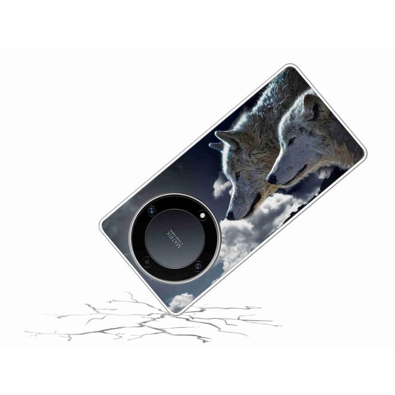 Gél borítás mmCase a Honor Magic 5 Lite 5G számára - farkasok