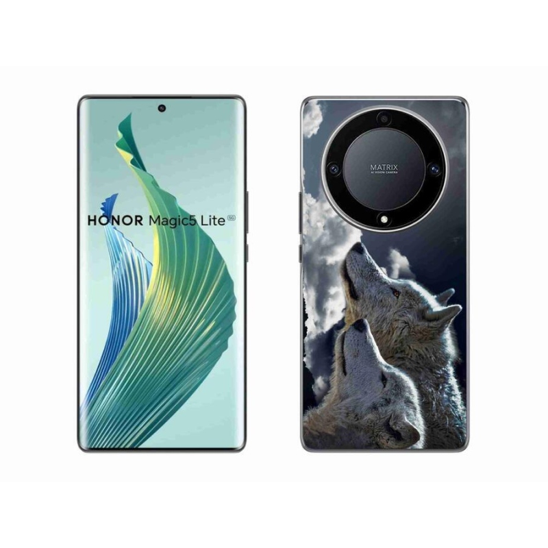 Gél borítás mmCase a Honor Magic 5 Lite 5G számára - farkasok