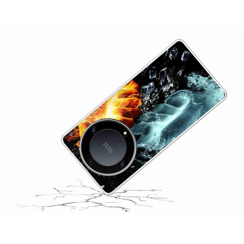 Gél borítás mmCase a Honor Magic 5 Lite 5G számára - víz és tűz