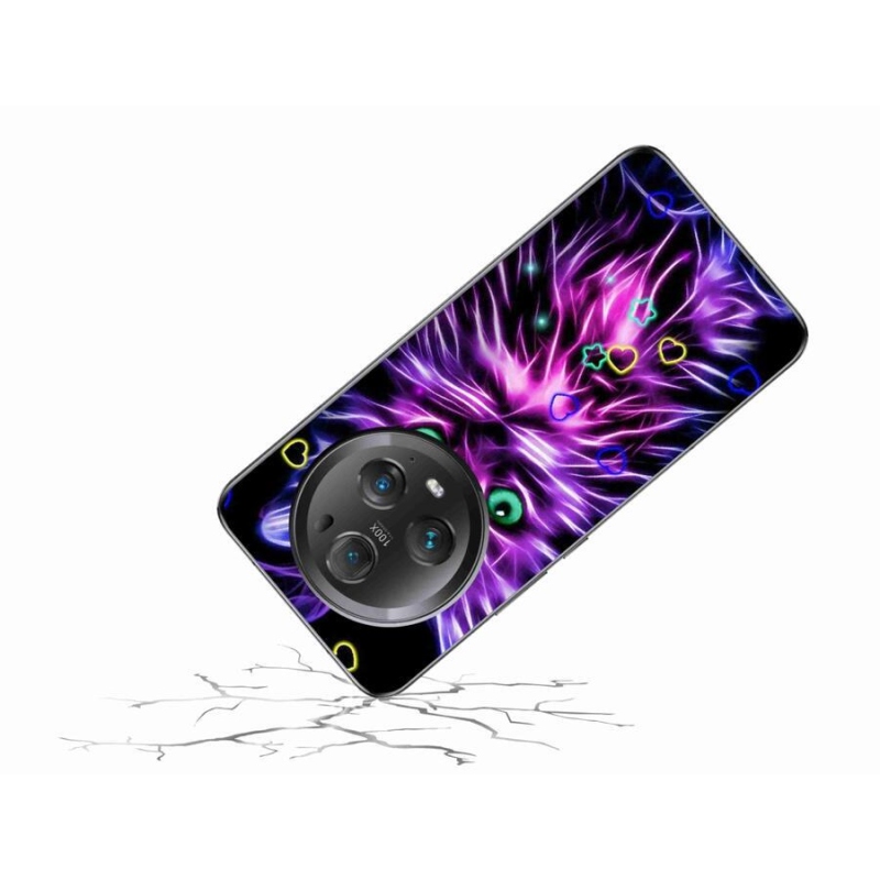 Zselés borítás mmCase a Honor Magic 5 Pro 5G számára - absztrakt macska