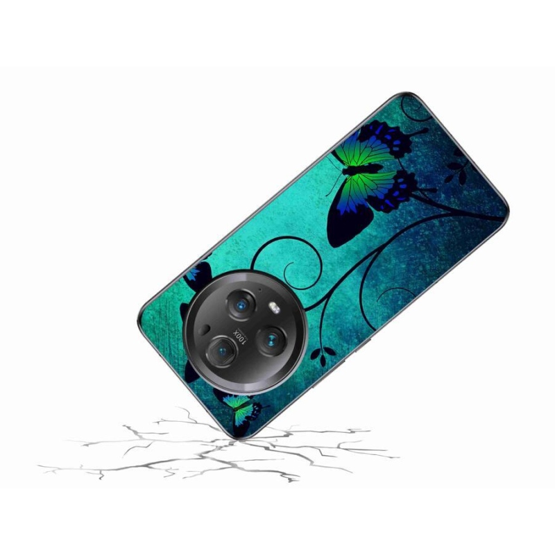 Gél borítás mmCase a Honor Magic 5 Pro 5G számára - színes pillangók