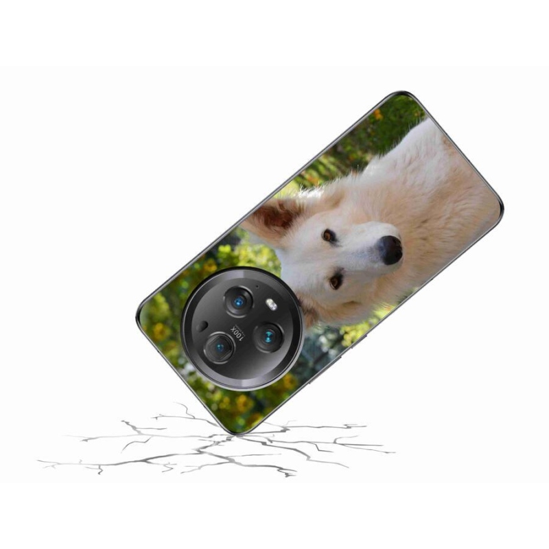 Zselés borítás mmCase a Honor Magic 5 Pro 5G készülékhez - fehér Svájci juhász 1