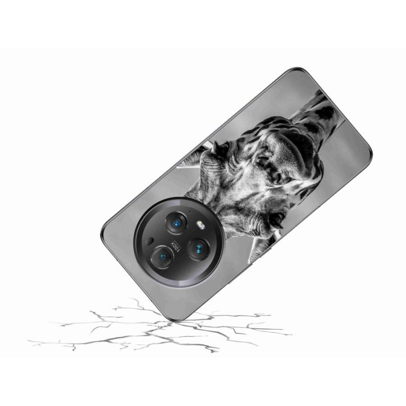 Zselés borítás mmCase a Honor Magic 5 Pro 5G készülékhez - fekete-fehér zsiráf