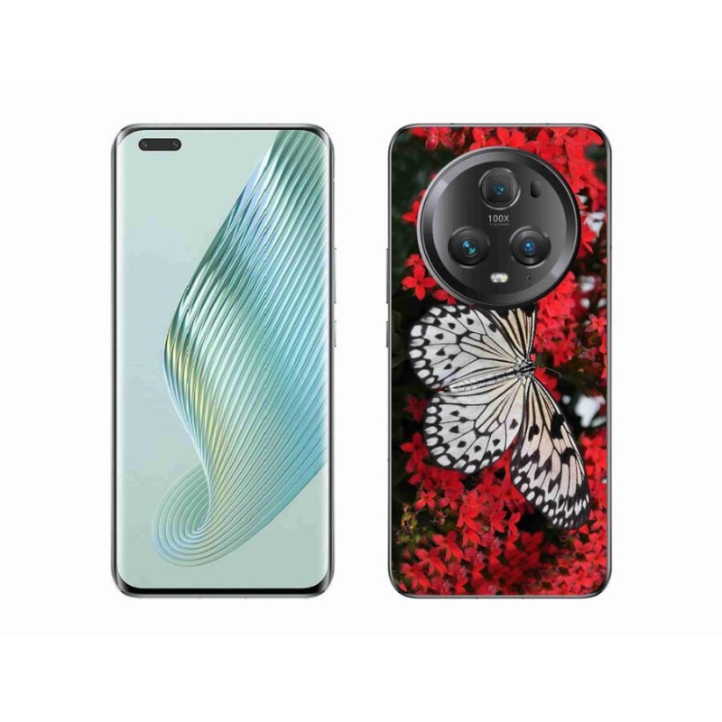 Zselés borítás mmCase a Honor Magic 5 Pro 5G számára - fekete-fehér pillangó 1