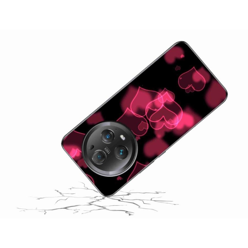 Zselés borítás mmCase a Honor Magic 5 Pro 5G készülékhez - piros szívek