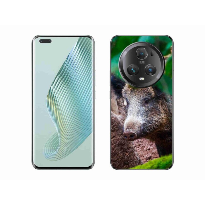 Zselés borítás mmCase a Honor Magic 5 Pro 5G számára - vaddisznó