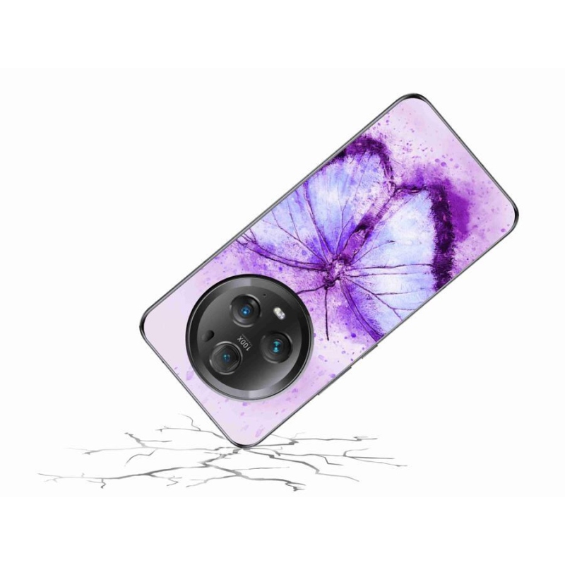 Gél borítás mmCase a Honor Magic 5 Pro 5G készülékhez - lila pillangó
