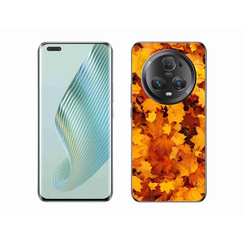 Zselés borítás mmCase a Honor Magic 5 Pro 5G számára - juharlevelek