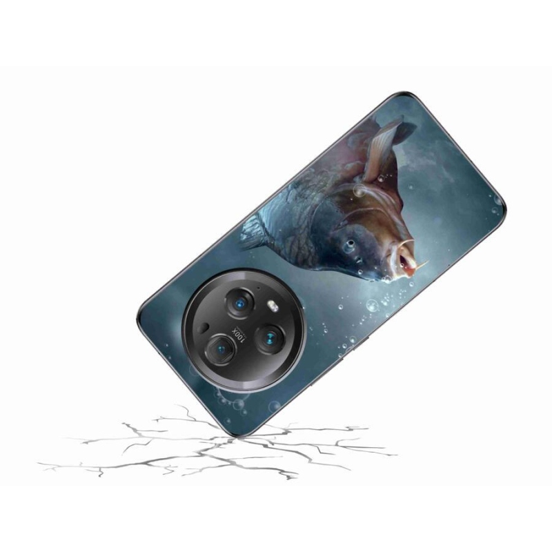 Gél borítás mmCase a Honor Magic 5 Pro 5G számára - ponty és buborékok